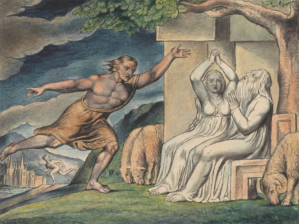 The Messengers Tell Job of the Misfortunes that Have Befallen Him (after William Blake) 