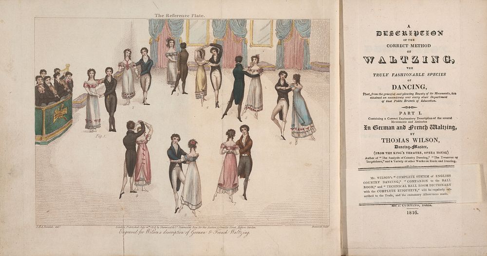 A description of the correct method of waltzing : the truly fashionable species of dancing. That, from the graceful and…