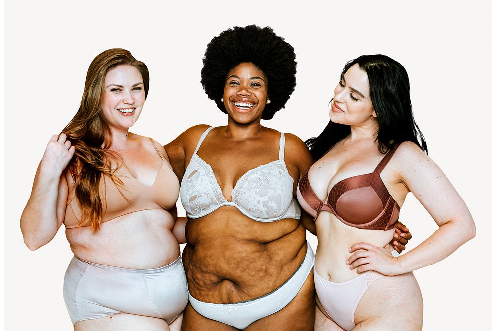 Body positivity women isolated design