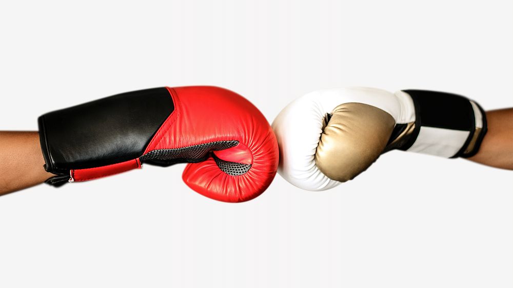 Boxing glove fist bump isolated image