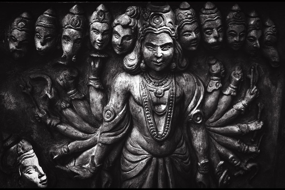Lord Vishnu, Hindu religion sculptures. 