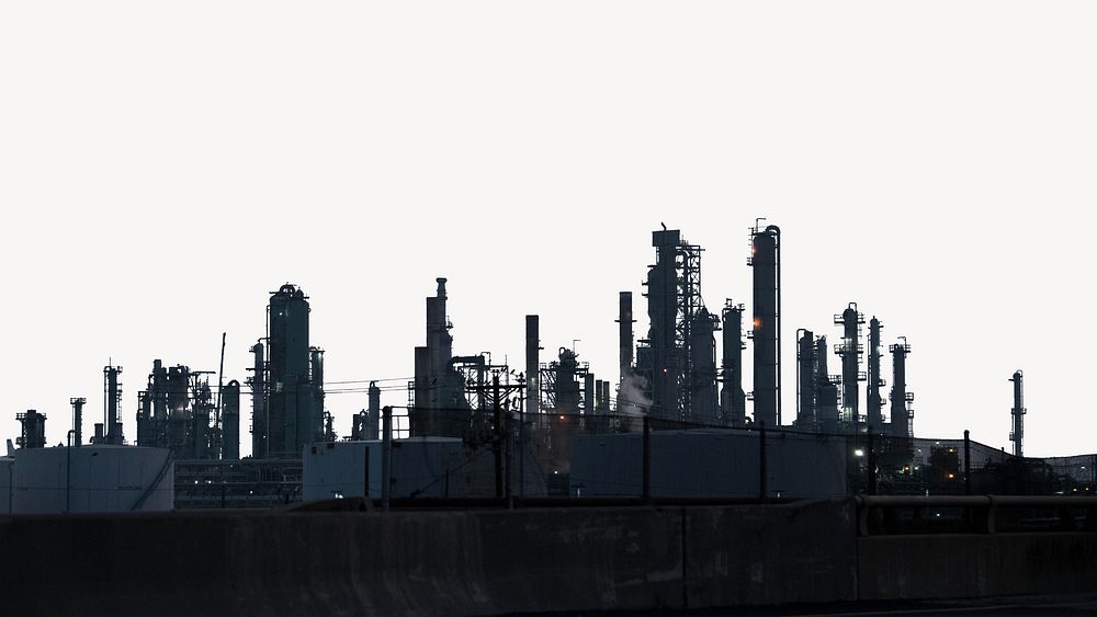Oil refinery plant image