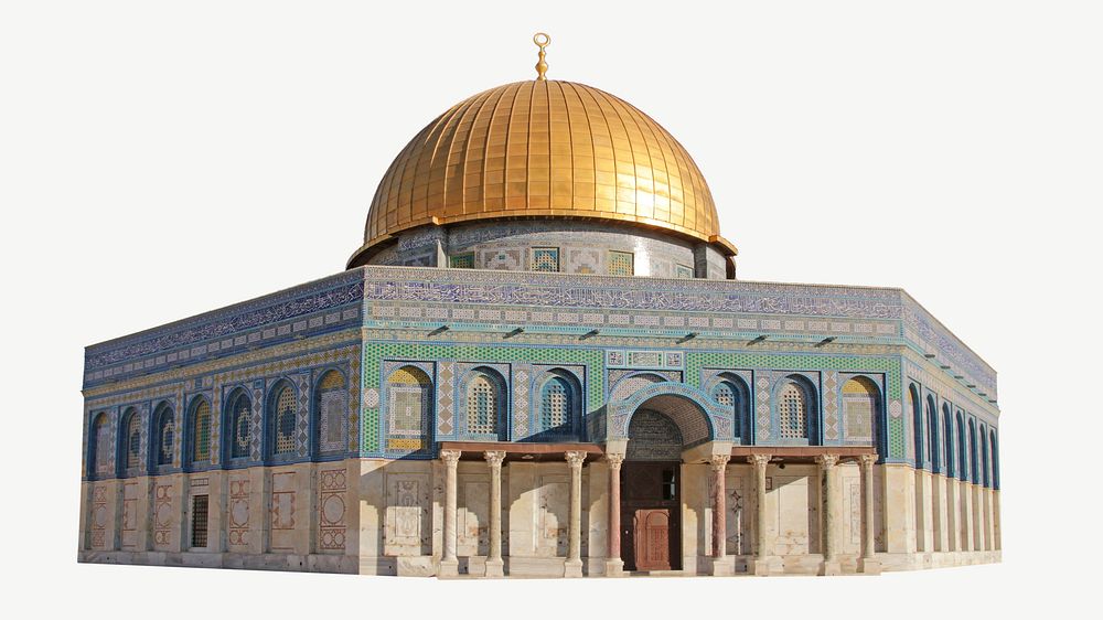 Dome of the rock collage element psd