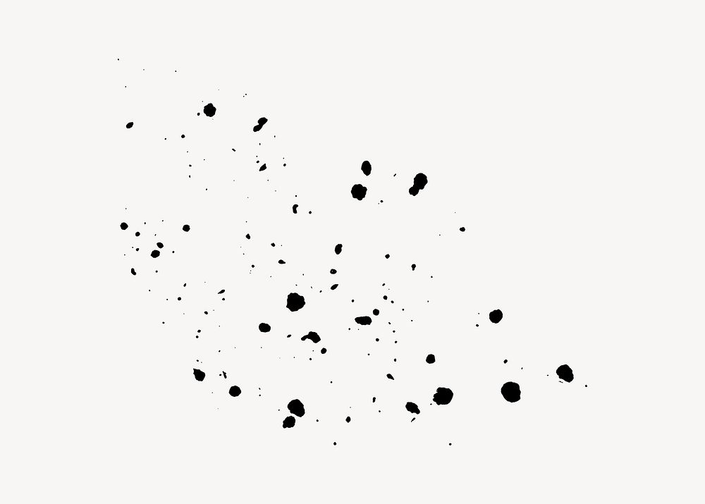 Black ink splash texture psd