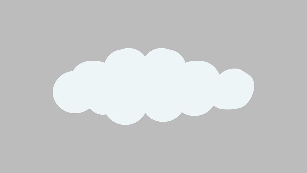 Cloud hand drawn illustration vector