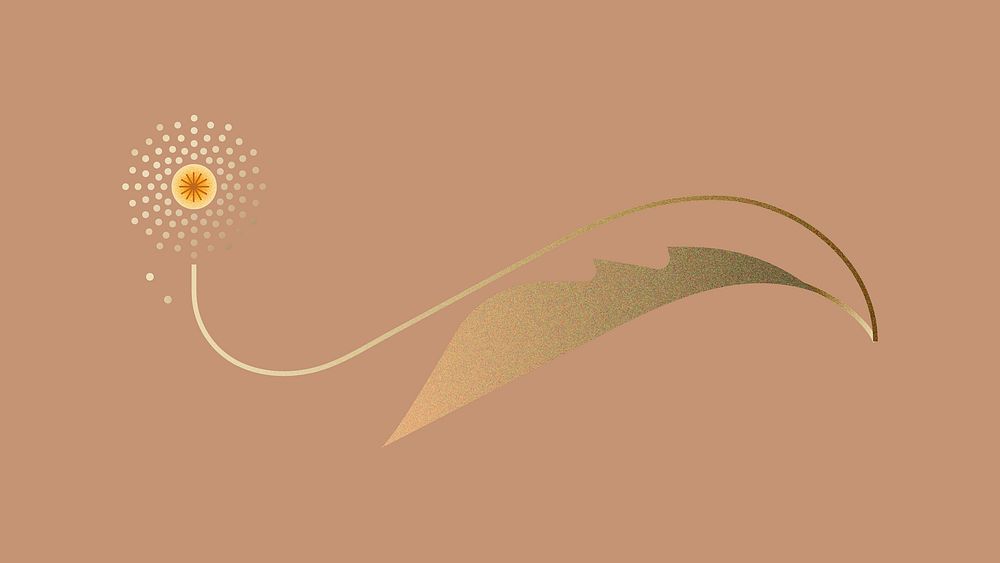 Geometric dandelion flower illustration vector