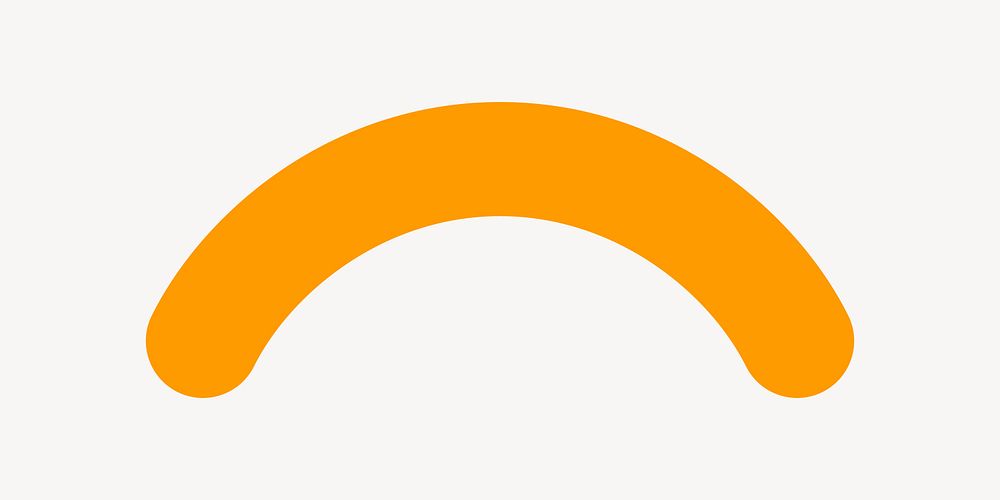 Orange squiggly line vector