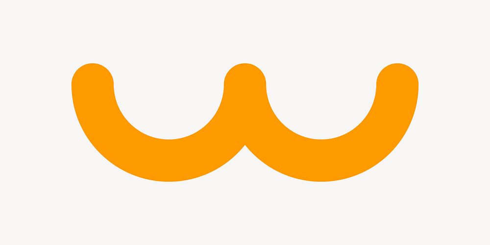 Orange squiggly line vector