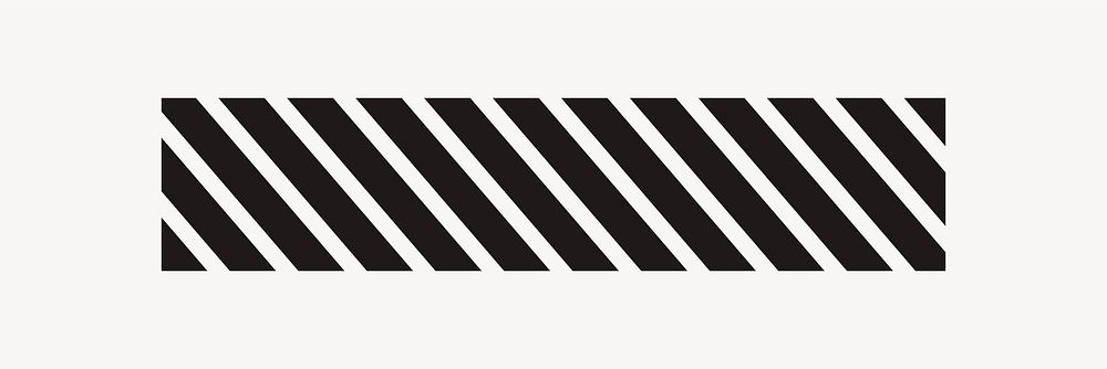 Black striped triangle collage element vector