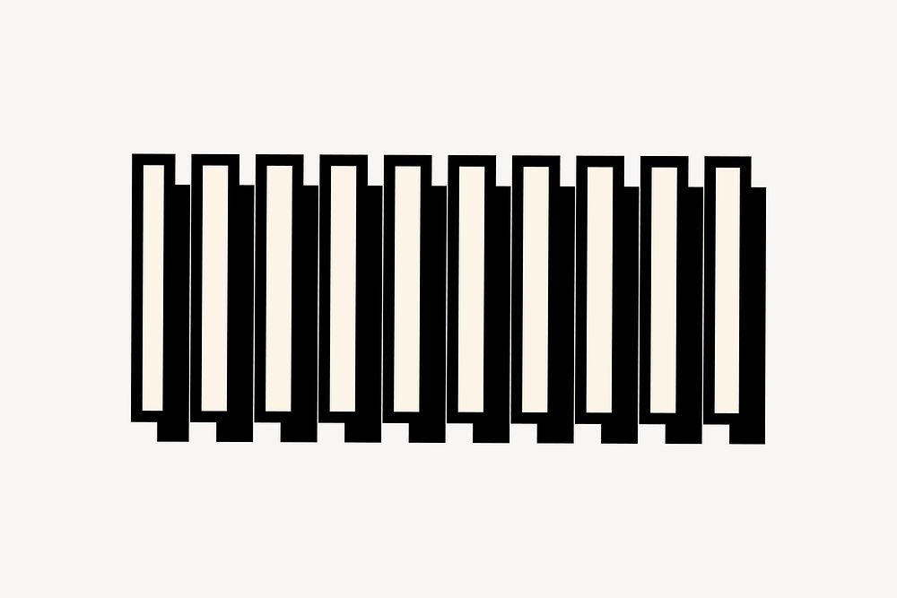Striped rectangle collage element vector