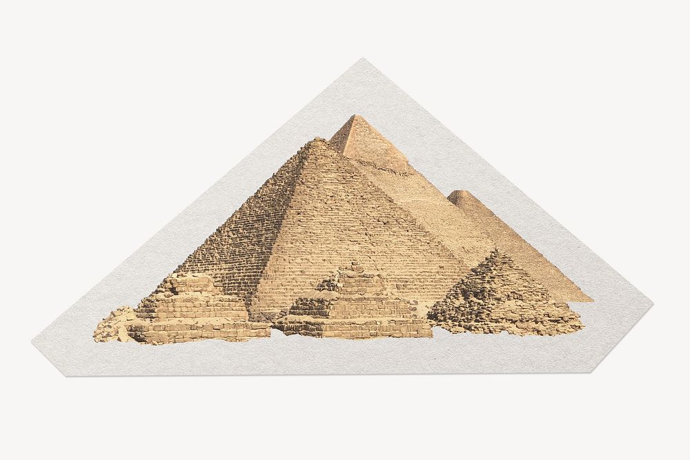 Great Pyramid of Giza paper element  white border