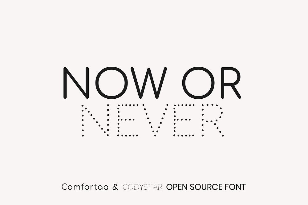 Comfortaa & Gamja Flower open source font by Johan Aakerlund and  YoonDesign Inc