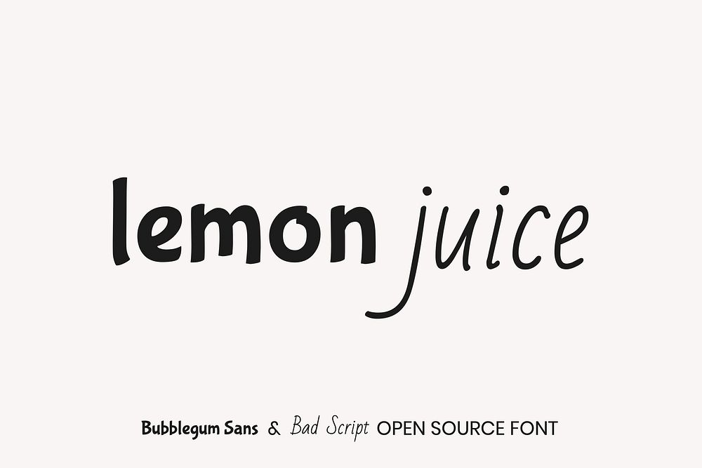 Bubblegum Sans & Bungee Inline open source font by Sudtipos and David Jonathan Ross 