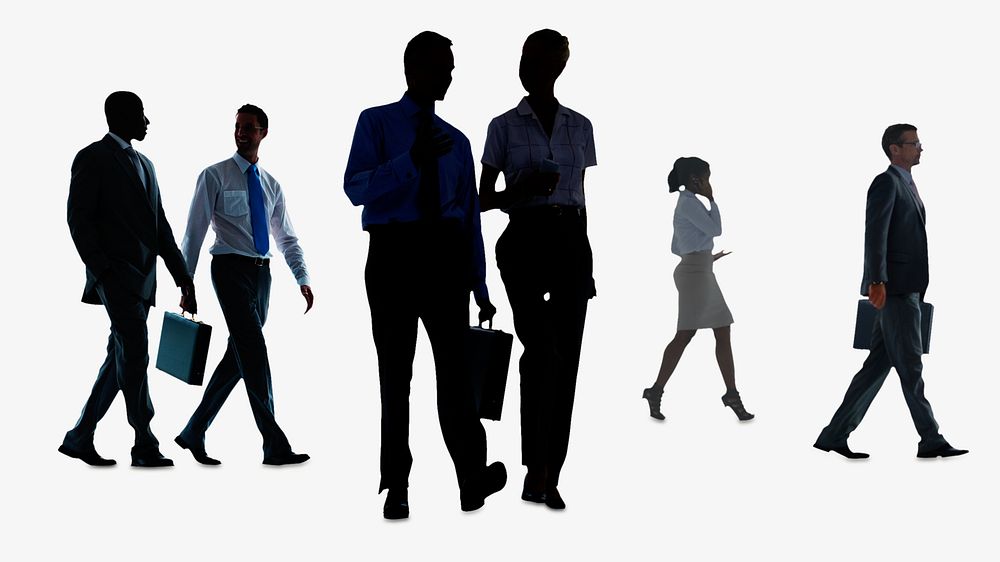 Business people silhouette isolated image