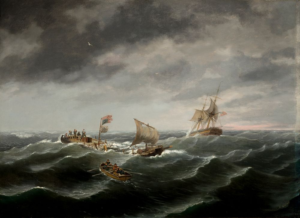 Loss of the Schooner 'John S. Spence' of Norfolk, Virginia, 2d view-Rescue of the Survivors by Thomas Birch