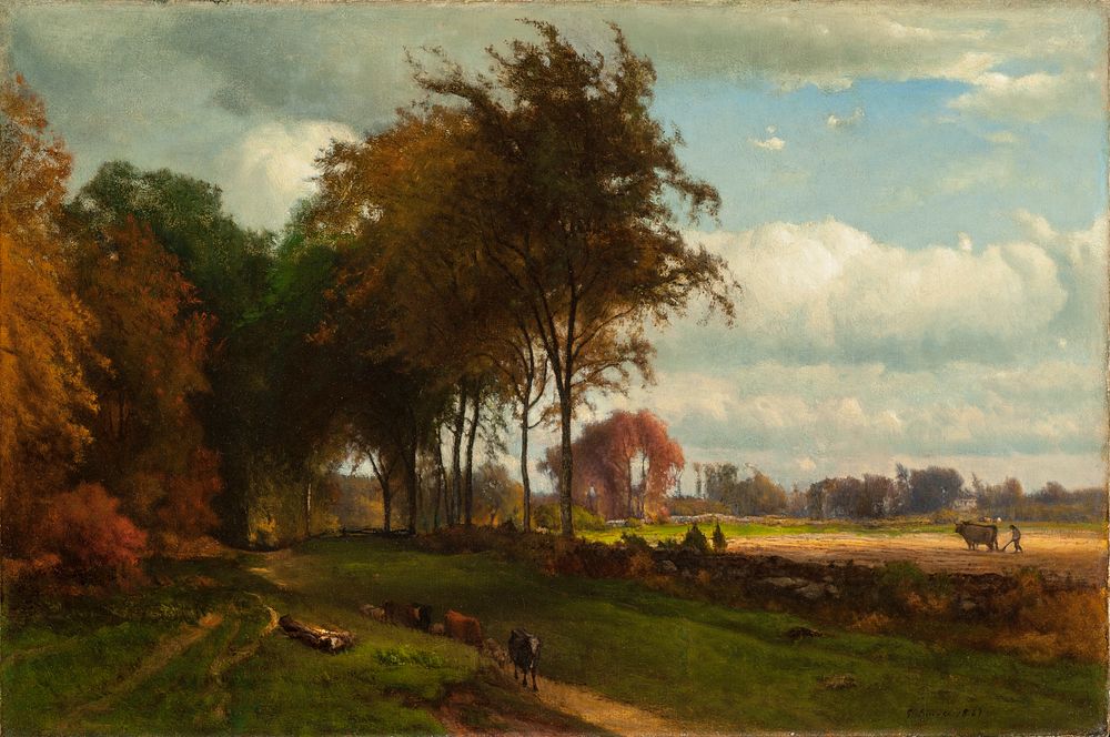 Landscape with Cattle by George Inness