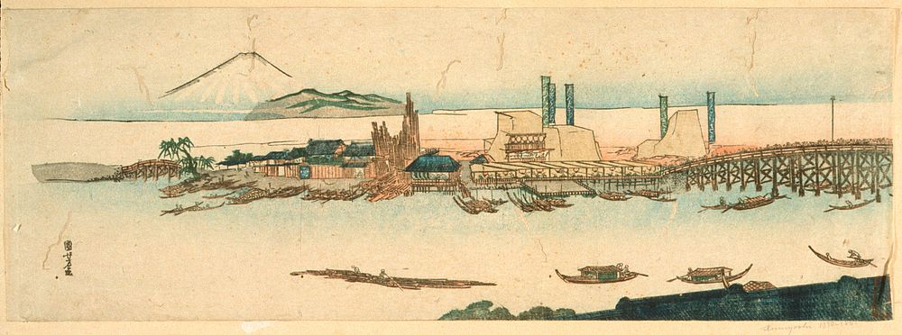 Sumida River Scene by Utagawa Kuniyoshi