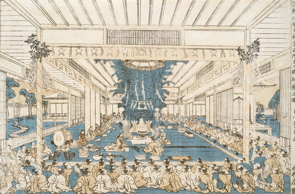 Perspective Picture of the Grand Sacred Dance at the Great Ise Shrine by Utagawa Toyoharu