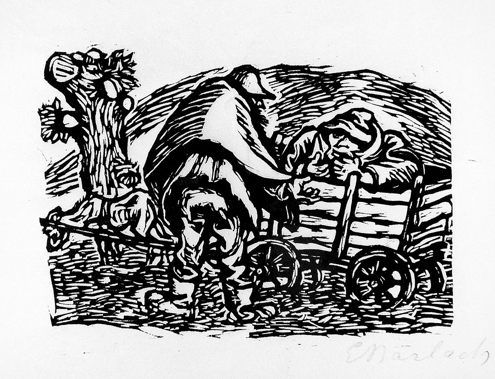 The dogcart by Ernst Barlach