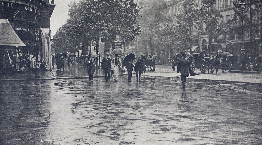 A Wet Day on the Boulevards, Paris by Alfred Stieglitz