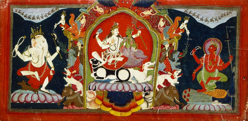 Cover of a Shakta Manuscript with Uma-Maheshvara