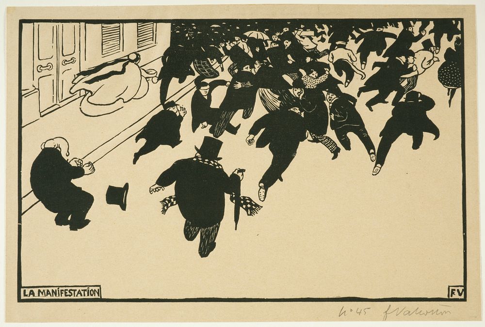 La Manifestation (The Uprising) by Félix Edouard Vallotton