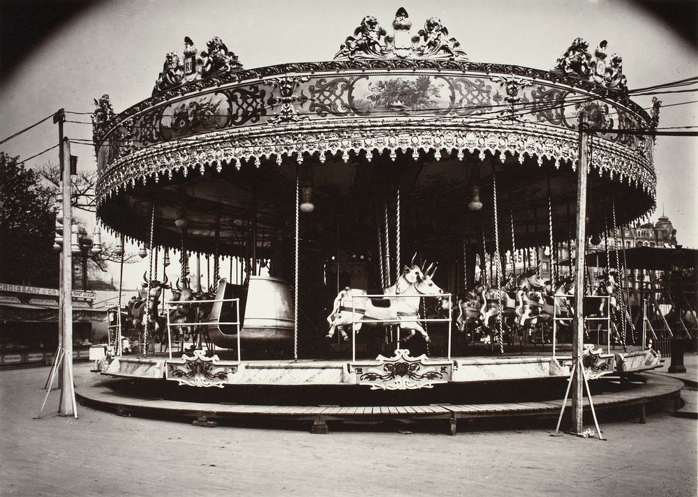 Carrousel by Eugène Atget