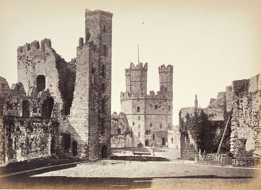 Carnarvon Castle, Interior, Looking Towards The Eagle Tower by Francis Bedford