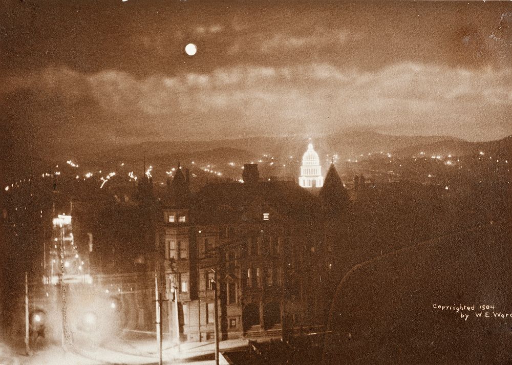 San Francisco At Night by Willard E Worden