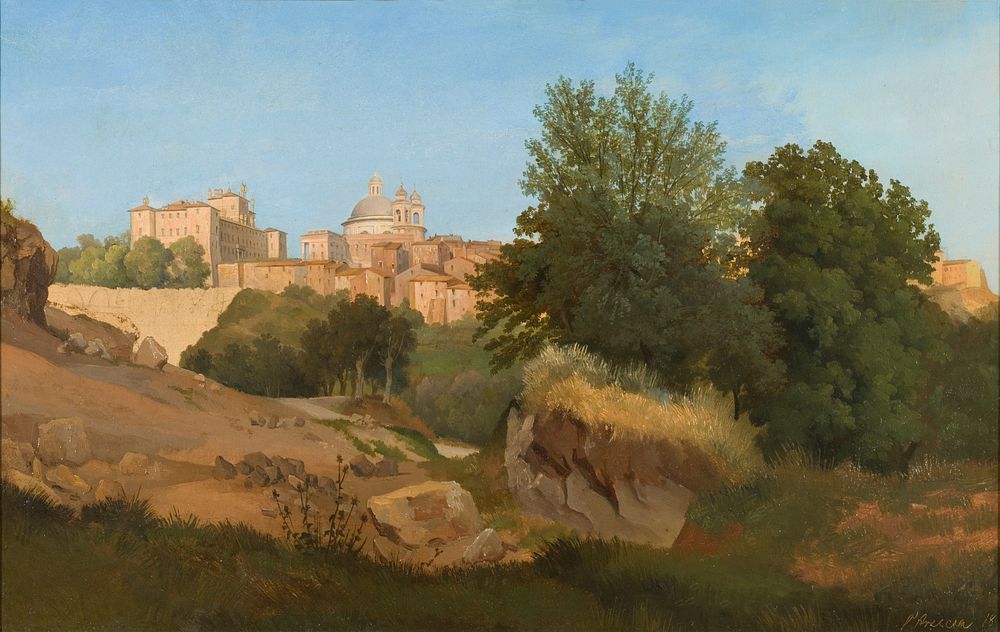 View of Ariccia by Gustaf Wilhelm Palm