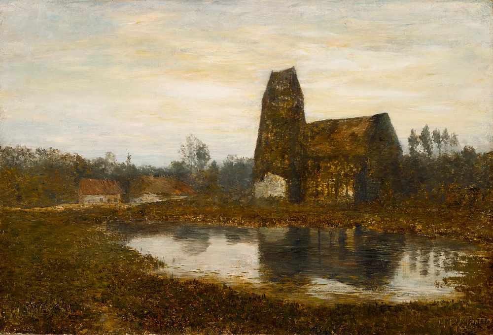 Criqueboeuf Church, Normandy by Homer Dodge Martin