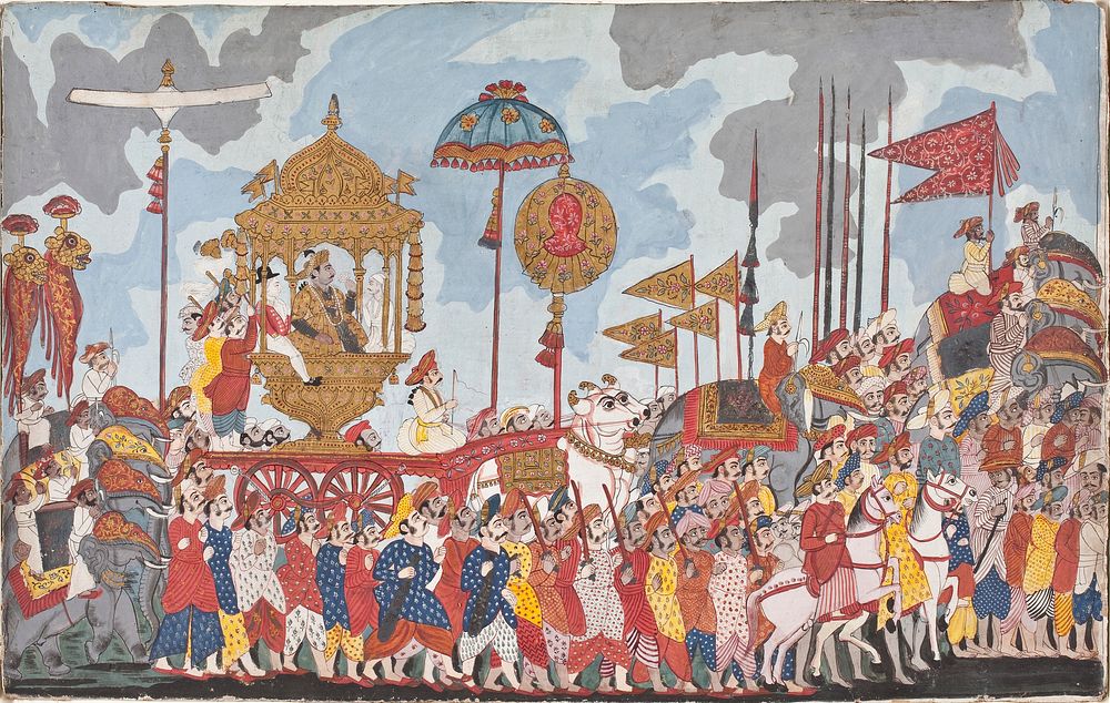 Royal Procession with Maharaja Serfoji II of Thanjavur (r. 1798-1832)