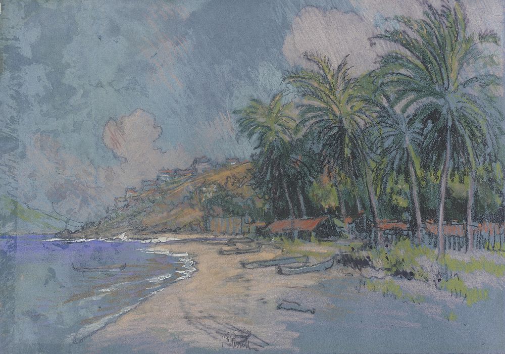 Beach, Acapulco by Joseph Pennell