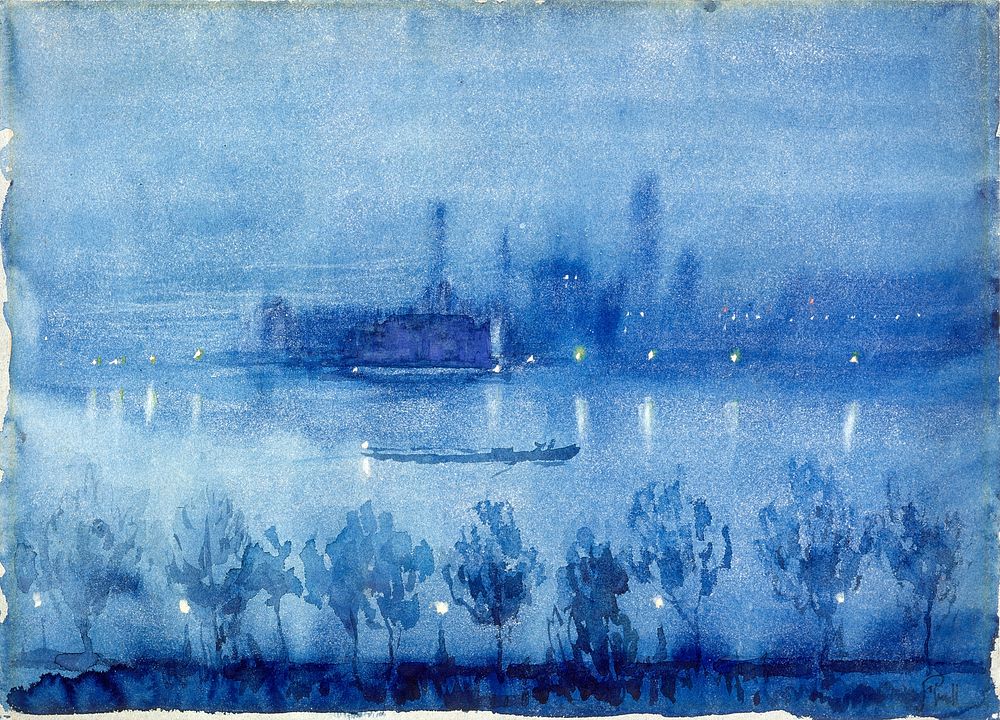 Blue Night, London by Joseph Pennell