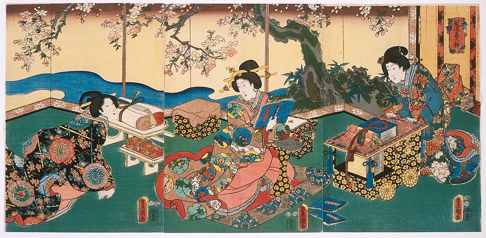 Reading by Utagawa Kunisada