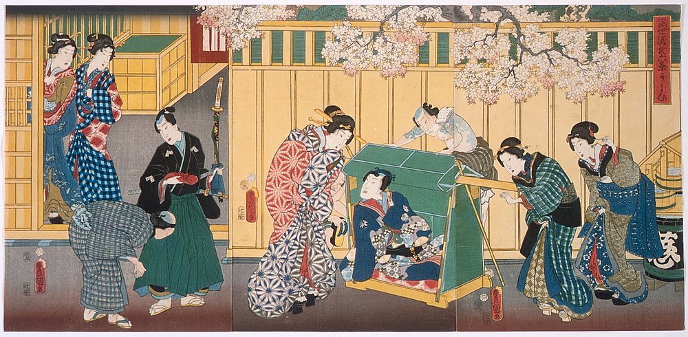 Present-day Genji Visiting the Rokujō Mansion by Utagawa Kunisada