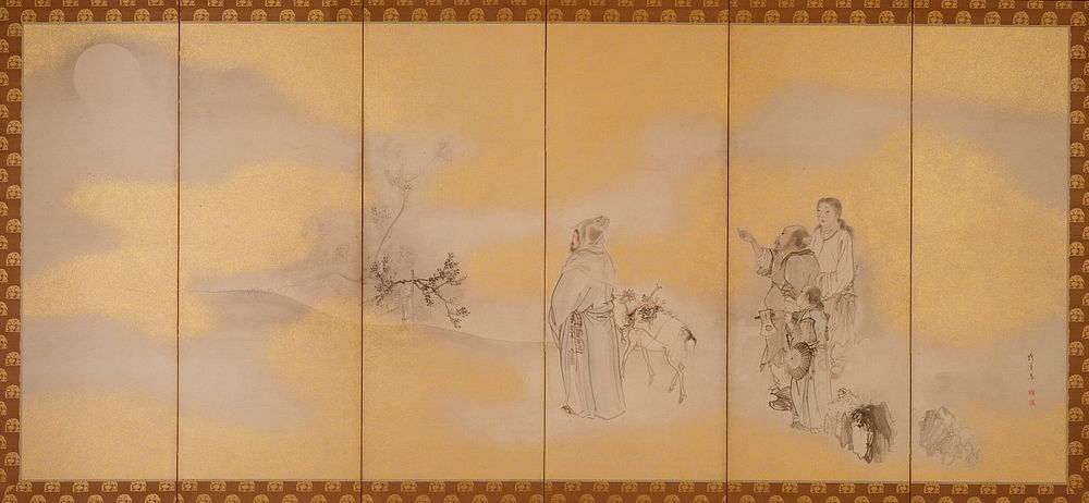Daoist Immortals by Shibata Gitō