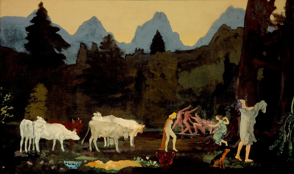 Pastoral Dells and Peaks by Arthur Bowen Davies