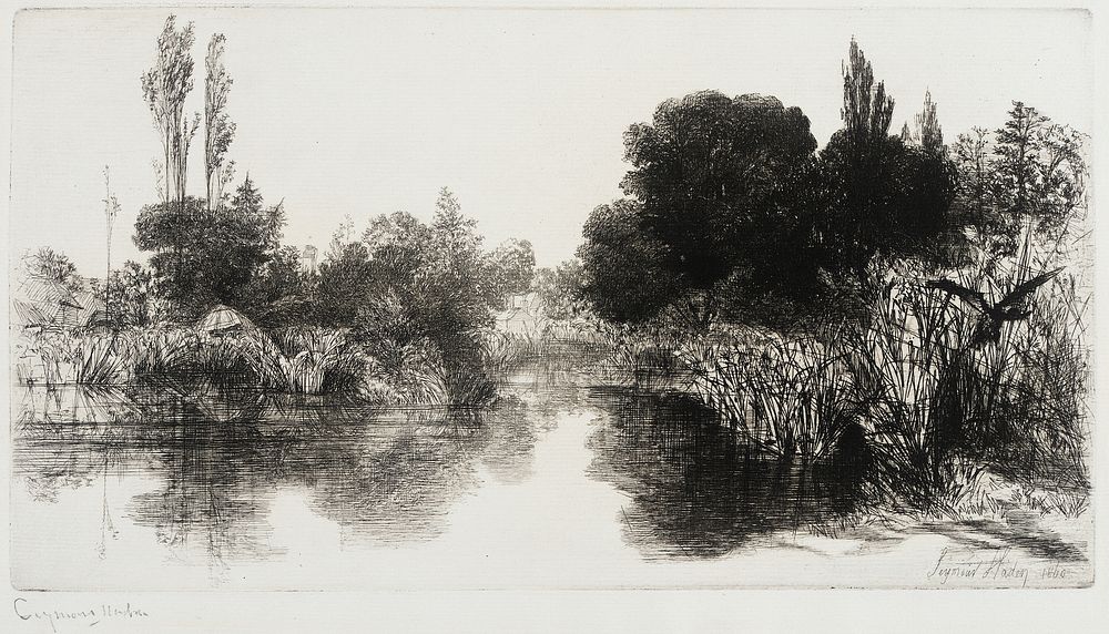 Shere Mill Pond, No. II (Large Plate) by Sir Francis Seymour Haden