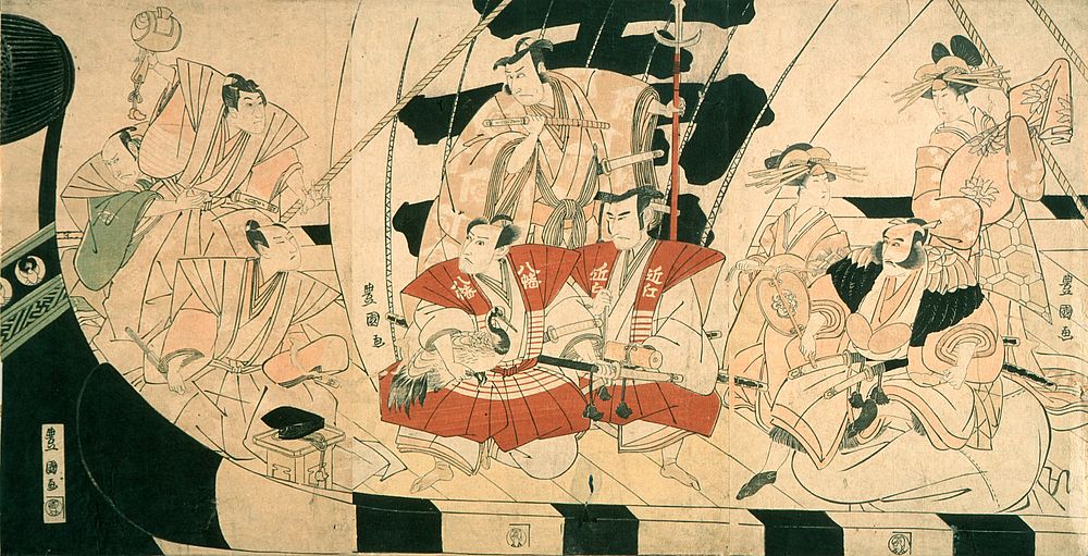 Seven Actors as the Gods of Good Fortune by Utagawa Toyokuni I