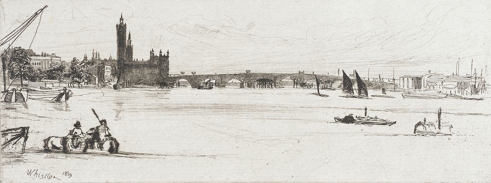 Old Westminster Bridge by James Abbott McNeill Whistler