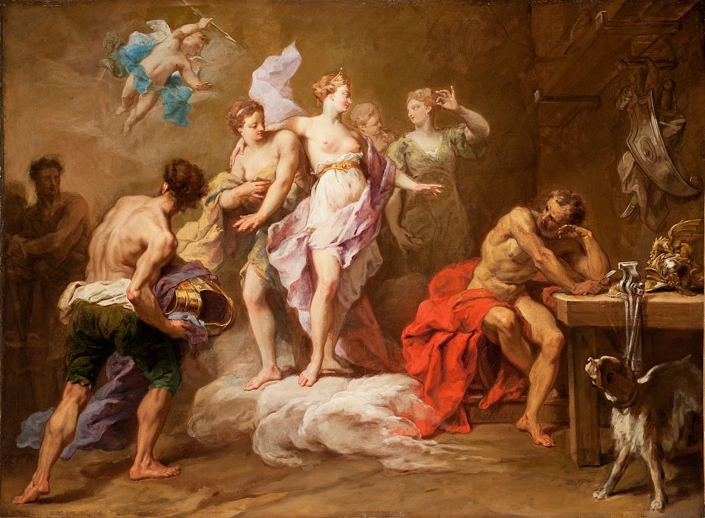 Venus Ordering Arms from Vulcan for Aeneas by Jean Restout