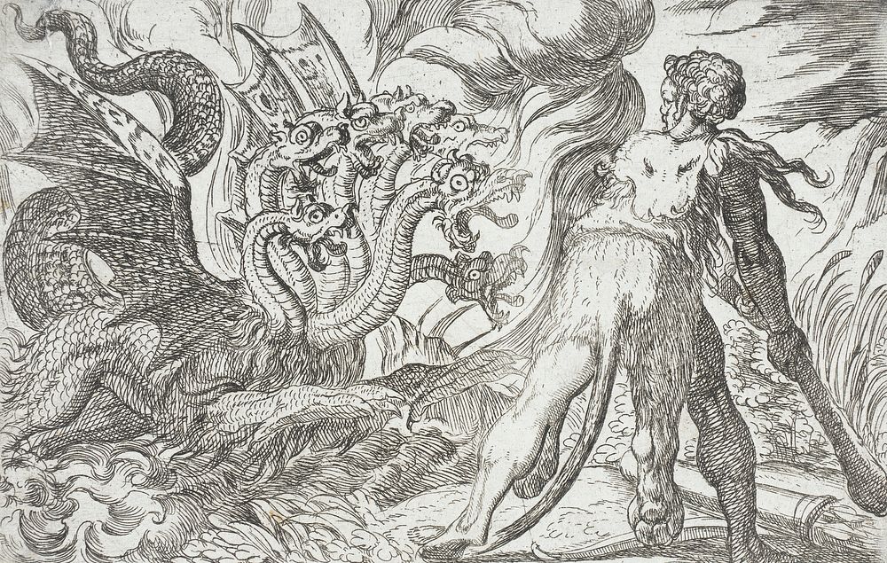 Hercules and the Hydra of Lerna by Nicolo Van Aelst and Antonio Tempesta