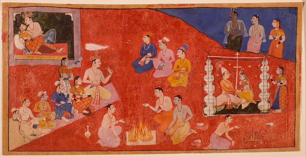 A Wedding Scene, Folio from a Ramayana (Adventures of Rama) by Manohar and Possibly Manohar