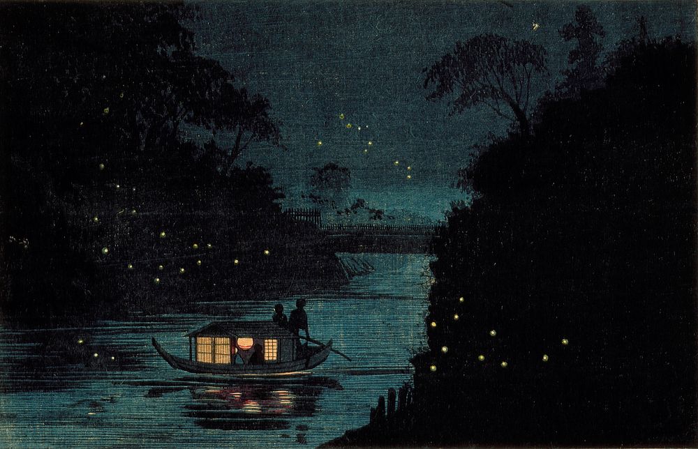 Fireflies at Ochanomizu by Kobayashi Kiyochika