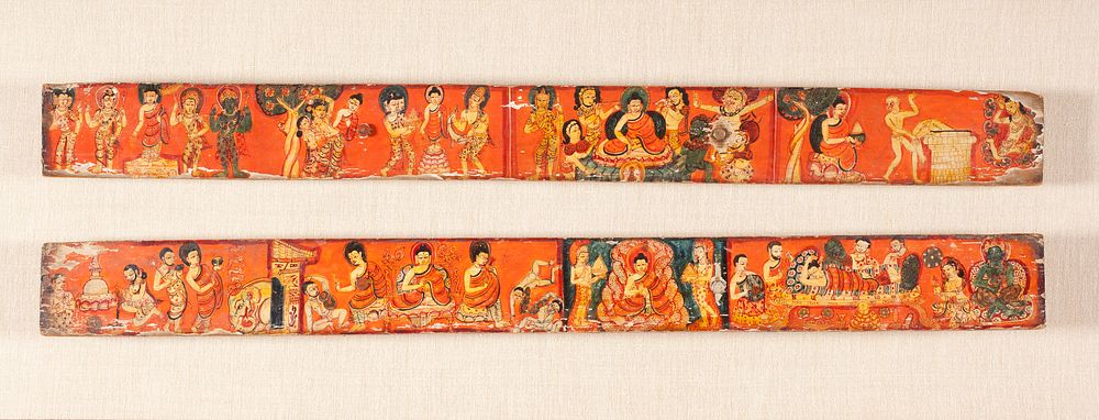 Scenes from the Life of Buddha Shakyamuni, Covers of an Ashtasahasrika Prajnaparamita (The Perfection of Wisdom in 8,000…