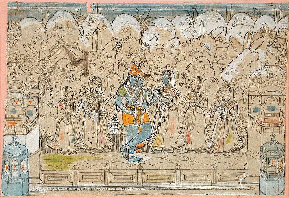 Krishna with Radha and the Gopis of Braj