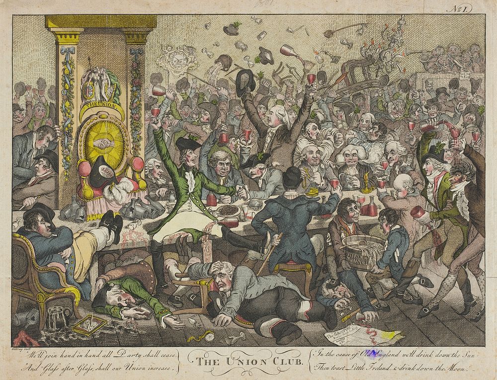 The Union Club by After James Gillray