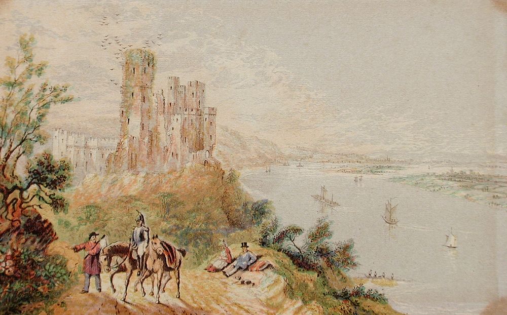 Stolzenfels on the Rhine by George Baxter