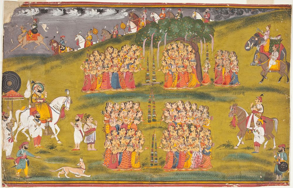 Bhim Singh (reigned 1778-1828) Watching a Celebration of the Monsoon Festival